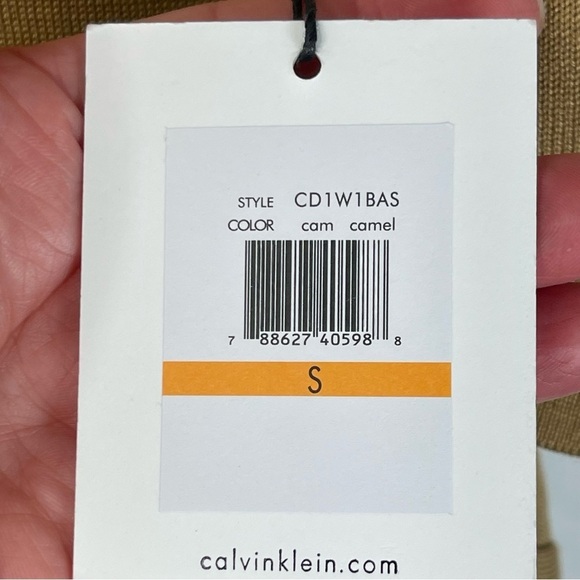 Calvin Klein Gold Knit Dress NWT 3/4 Sleeve Size L Party Occasion Metallic Chic - Picture 12 of 14
